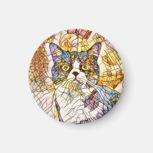 Mosaic Cat Magnet (Vorne)