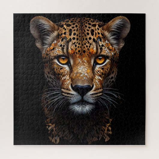Mosaic Cheetah Portrait Puzzle (Vertikal)