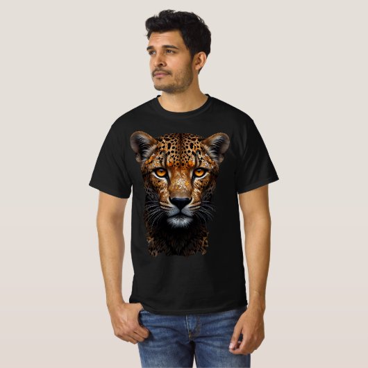 Mosaic Cheetah Portrait T-Shirt (Vorne ganz)