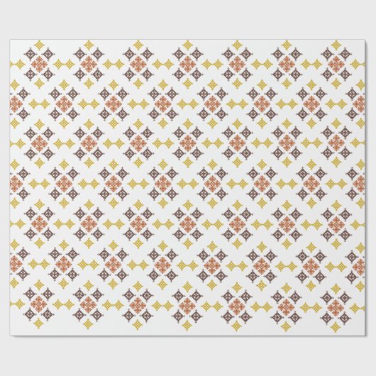 Mosaic Cross Pattern Geschenkpapier (Flach)