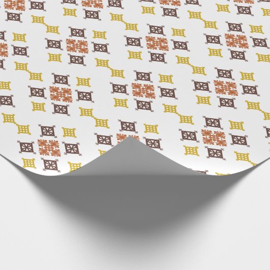 Mosaic Cross Pattern Geschenkpapier (Ecke)