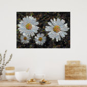 Mosaic Daisies 10 Poster (Küche)