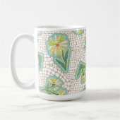 Mosaic Daisies White 11 oz Classic Tasse (Links)
