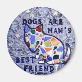 Mosaic Dog Magnet