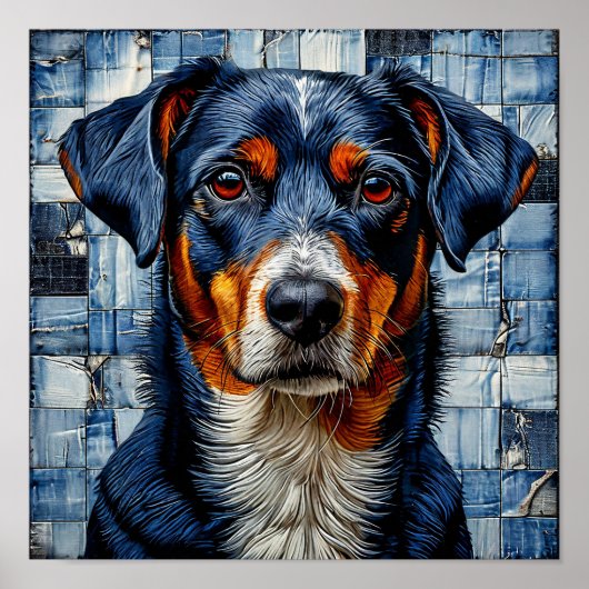 Mosaic Dog Poster (Vorne)
