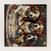 Mosaic Dog spielt Poker Puzzle (Horizontal)