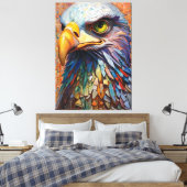 Mosaic Eagle Canvas Print Leinwanddruck (Insitu (Schlafzimmer))