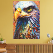 Mosaic Eagle Canvas Print Leinwanddruck (Insitu (Wohnzimmer))