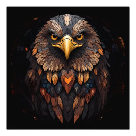 Mosaic Eagle Portrait Fotodruck
