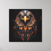 Mosaic Eagle Portrait Leinwanddruck (Vorderseite)