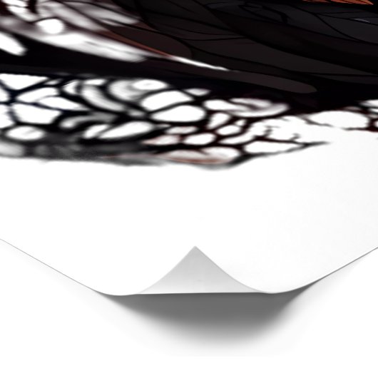 Mosaic Eagle Portrait Poster (Ecke)