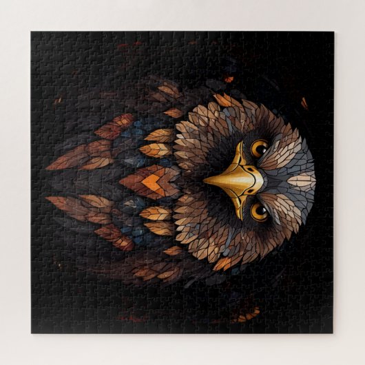 Mosaic Eagle Portrait Puzzle (Horizontal)