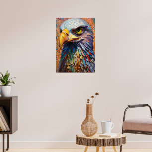Mosaic Eagle Poster