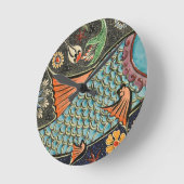 Mosaic Fish Fash Runde Wanduhr (Winkel)
