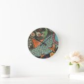 Mosaic Fish Fash Runde Wanduhr (Zuhause)