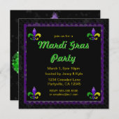 Mosaic Fleur-de-lis Einladungen (Vorne/Hinten)