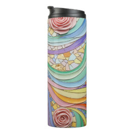 Mosaic floral colours thermosbecher