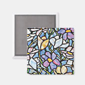Mosaic Floral Tiles Magnet (Vorderseite/Rückseite)