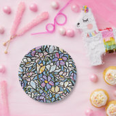 Mosaic Floral Tiles Pappteller (Party)