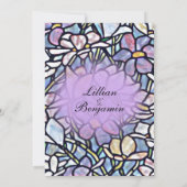 Mosaic Floral Tiles Wedding Einladung (Rückseite)