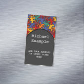 Mosaic Geckos Muster - Erdfarbe Magnetische Visitenkarte (Beispiel)