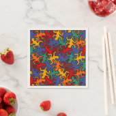 Mosaic Geckos Muster - Erdfarbe Serviette (Beispiel)
