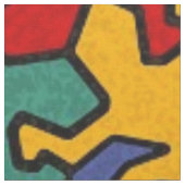 Mosaic Geckos Muster - Erdfarbe Stoff (Nahaufnahme)