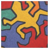 Mosaic Geckos Muster - Erdfarbe Stoff (Muster)