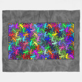 Mosaic Geckos Muster - farbig Fleecedecke (Vorderseite (Horizontal))