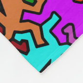 Mosaic Geckos Muster - farbig Fleecedecke (Ecke)