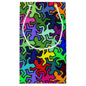 Mosaic Geckos Muster - farbig Kleine Geschenktüte (Rückseite)
