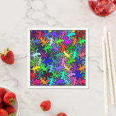 Mosaic Geckos Muster - farbig Serviette (Beispiel)