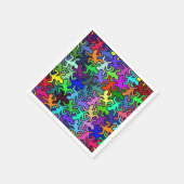 Mosaic Geckos Muster - farbig Serviette (Ecke)