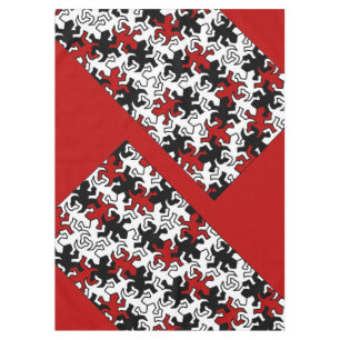 Mosaic Geckos Muster - rot Schwarz-weiß Tischdecke