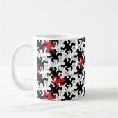 Mosaic Geckos - red black white Kaffeetasse (Links)