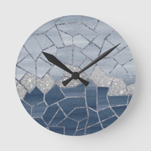 Mosaic Geometric Glam #3 #geo #decor #art Runde Wanduhr (Vorderseite)