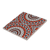 Mosaic Geometric-Muster des Schwarz-weißen Red Com Fliese (Seite)