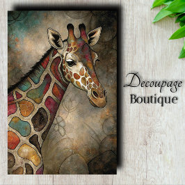 Mosaic Giraffe Decoupage Seidenpapier