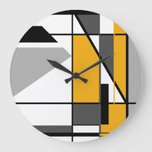 Mosaic Gold White Gray Black Geometric Abstrakt