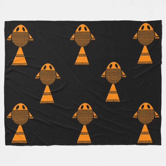 Mosaic Goldfish Fleecedecke (Vorderseite (Horizontal))