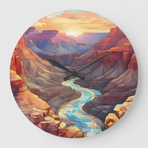 Mosaic Grand Canyon Große Wanduhr