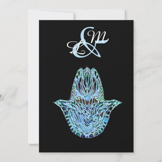 Mosaic Hamsa Hand Einladung (Vorderseite)