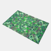 Mosaic in greenish dreiecke with gradient ttes t fußmatte (Schrägansicht)