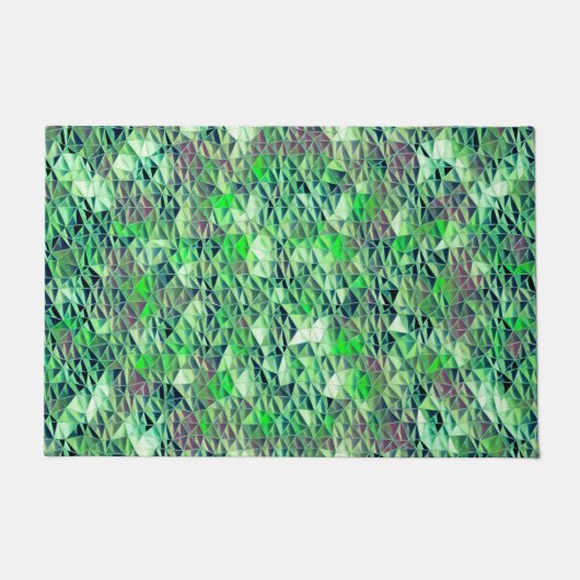 Mosaic in greenish dreiecke with gradient ttes t fußmatte (Vorderseite)