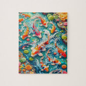 Mosaic Koi Pond Fish Jigsaw Puzzle (Vertikal)