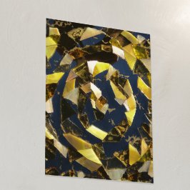 Mosaic Labyrinth Mirror Gold Foil Print Foliendrucke