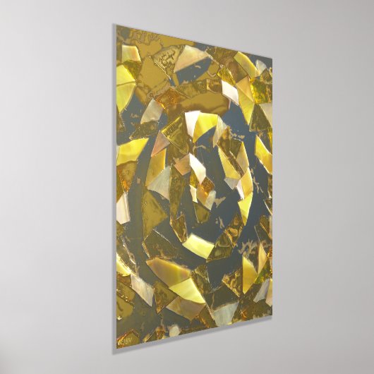 Mosaic Labyrinth Mirror Gold Foil Print Foliendrucke (Ablage )