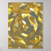 Mosaic Labyrinth Mirror Gold Foil Print Foliendrucke (Vorderseite)