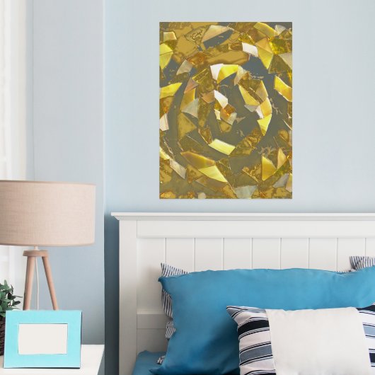 Mosaic Labyrinth Mirror Gold Foil Print Foliendrucke (In Situ (Schlafzimmer))