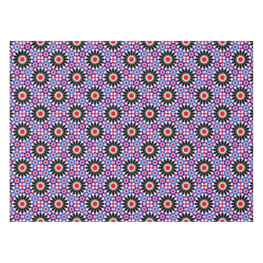 Mosaic Legacy: Andalusian Moroccan Zellige Art Tischdecke (Vorderseite (Horizontal))